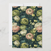 Unique Ranunculus Sparkle First Birthday Gift Einladung (Rückseite)