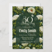 Unique Ranunculus Sparkle First Birthday Gift Einladung (Vorderseite)