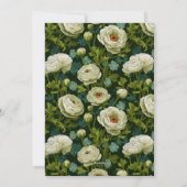 Unique Ranunculus Sparkle First Birthday Gift Einladung (Rückseite)