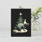 Unique Rat Christmas Cards Feiertagskarte (Stehend Vorderseite)