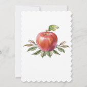 Unique Red Apple Baby Dusche Einladung (Rückseite)