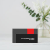 Unique Red Black Gray Fotografy Business Card Visitenkarte (Stehend Vorderseite)