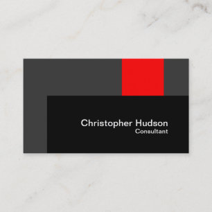 Unique Red Black Gray Fotografy Business Card Visitenkarte