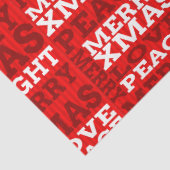 Unique Red Non-Traditional Christmas Script  Seidenpapier (Detail)