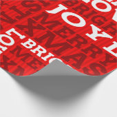 Unique Red Non-Traditional Merry Christmas Script Geschenkpapier (Ecke)