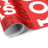 Unique Red Non-Traditional Merry Christmas Script Geschenkpapier (Rolleneckpunkt)