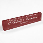 Unique Red Script Consultant Namplate Namensplakette