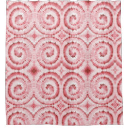 Unique Red Swirl Pattern Duschvorhang