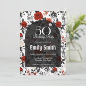 Unique Rose Charm Mom’S Birthday Einladung (Stehend Vorderseite)