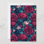 Unique Rose Fantasy Romantic Party Einladung (Rückseite)