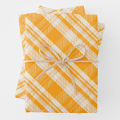 Unique Rustic Country Yellow & Cream Plaid Geschenkpapier Set