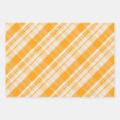 Unique Rustic Country Yellow & Cream Plaid Geschenkpapier Set (Vorderseite 3)