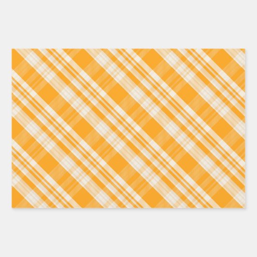 Unique Rustic Country Yellow & Cream Plaid Geschenkpapier Set (Vorderseite)