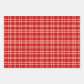 Unique Rustic Red & Cream Squiggly Mixed Patterns Geschenkpapier Set (Vorderseite 3)