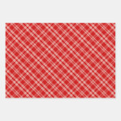 Unique Rustic Red & Cream Squiggly Mixed Patterns Geschenkpapier Set (Vorderseite)