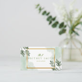 Unique Rustic Watercolor Modern Visitenkarte (Stehend Vorderseite)