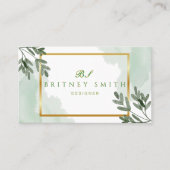 Unique Rustic Watercolor Modern Visitenkarte (Vorderseite)