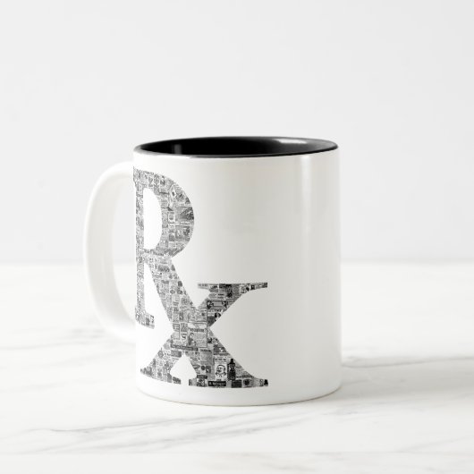 Unique Rx Pharmacy Apothecary Zweifarbige Tasse (Vorderseite Links)