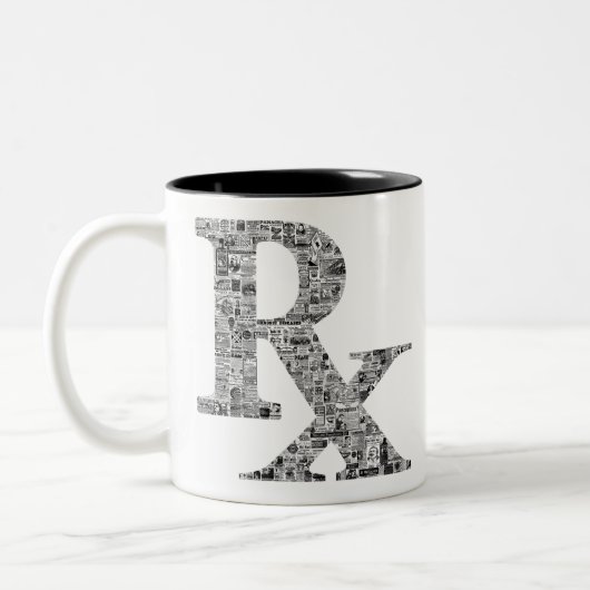 Unique Rx Pharmacy Apothecary Zweifarbige Tasse (Links)
