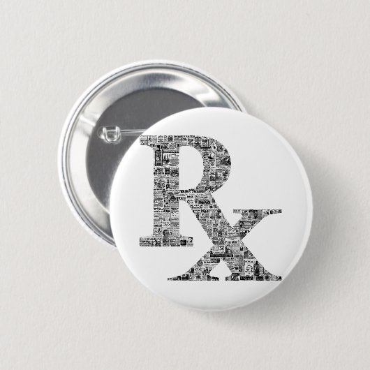 Unique Rx Pharmacy Apothekary Button (Vorne & Hinten)
