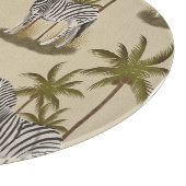 Unique Safari Zebras & Palm Trees Schneidebrett (Ecke)
