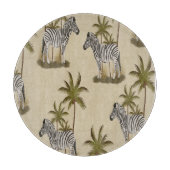 Unique Safari Zebras & Palm Trees Schneidebrett (Vorderseite)