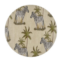 Unique Safari Zebras & Palm Trees