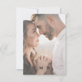 Unique Sage Green QR Code UAWG Wedding RSVP Karte (Rückseite)