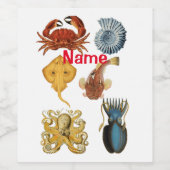 Unique Sea Beings Assortiment Thunder_Cove Weinetikett (Einzelnes Label)