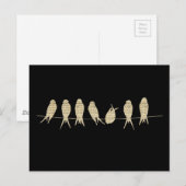 Unique Sheet Music Birds Postkarte (Vorne/Hinten)