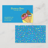 Unique Sky Blue Sweet Ice Cream Cones Zuckerguss Visitenkarte (Vorne/Hinten)