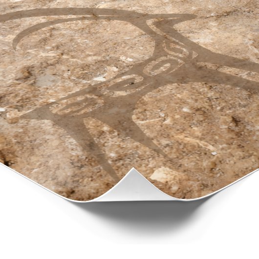 Unique Southwest Petroglyph Native Paintings Poster (Ecke)