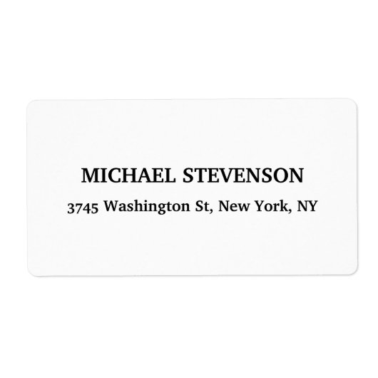 Unique Special Classic Return Address Label (Vorne)