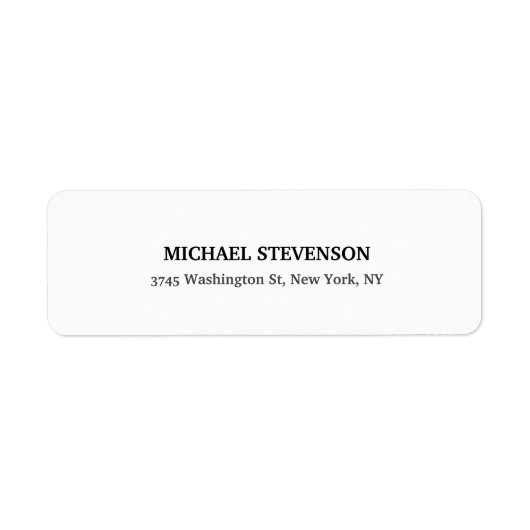Unique Special Classic Return Address Label (Vorne)