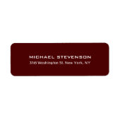 Unique Special Red Brown Return Address Label (Vorne)