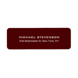 Unique Special Red Brown Return Address Label