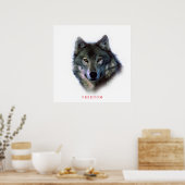 Unique Square Motivierend Freedom Wolf Poster (Küche)