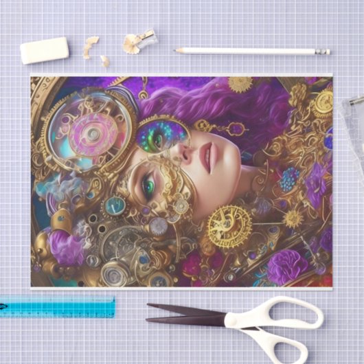 Unique Steampunk Decoupage Tissue Paper Seidenpapier (Handwerk)