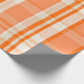 Unique & Stunning Orange & Cream Color Combo Plaid Geschenkpapier (Ecke)
