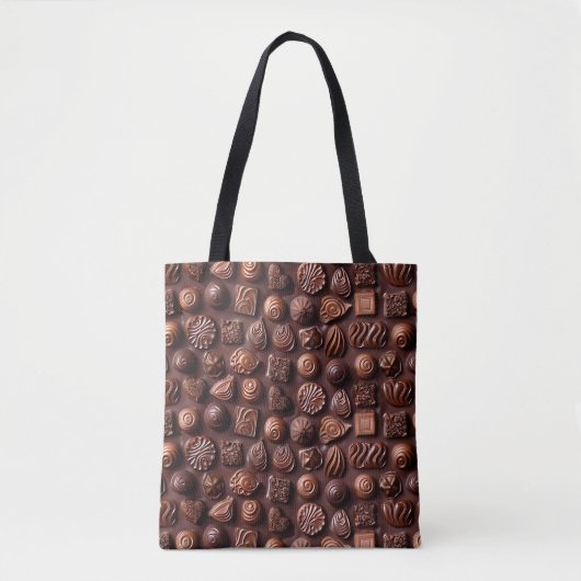 Unique Sweet Funny Brown Chocolate Dessert  Tasche (Vorderseite)