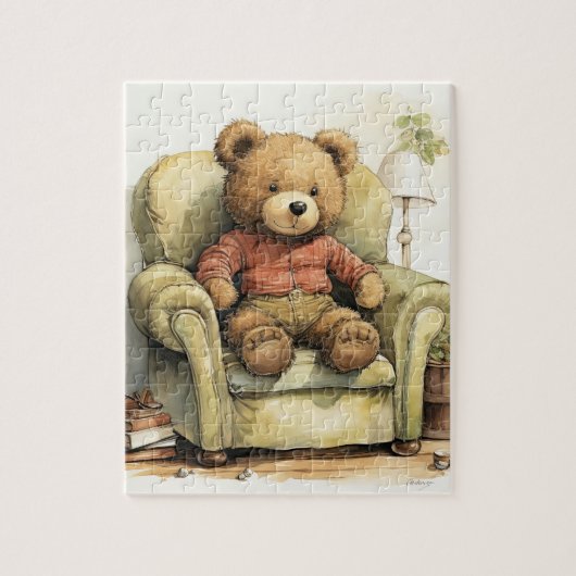 "Unique Teddy Bear Illustration Puzzle" Puzzle (Vertikal)