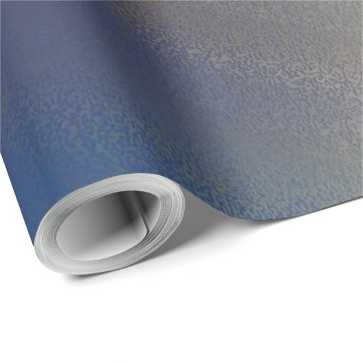 Unique Textured Blue Gold Hintergrund Geschenkpapier (Rolleneckpunkt)