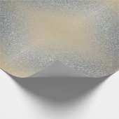 Unique Textured Blue Gold Hintergrund Geschenkpapier (Ecke)