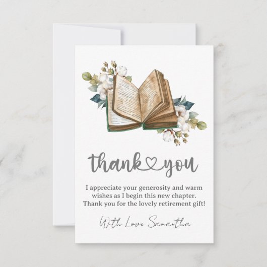 Unique Thank You Card For Retirement Gifts (Vorderseite)