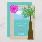 Unique Tropical Beach Wedding Invitation Einladung (Vorne/Hinten)