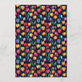 Unique Tulip Aesthetic 5Th Birthday Einladung (Rückseite)