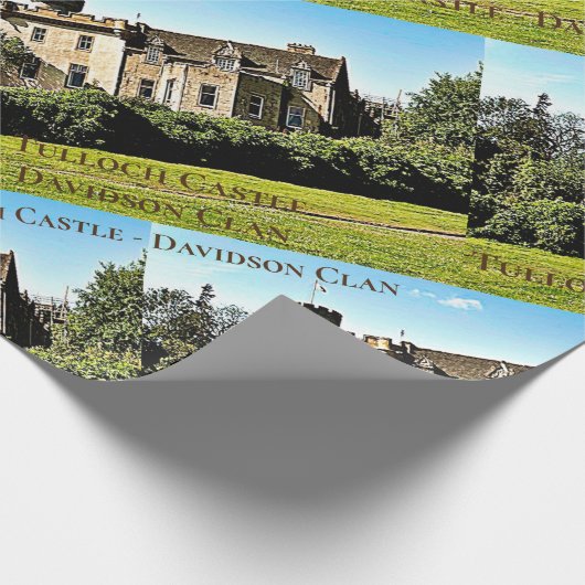 Unique Tulloch Castle Davidson Clan Wrapping Paper Geschenkpapier (Ecke)