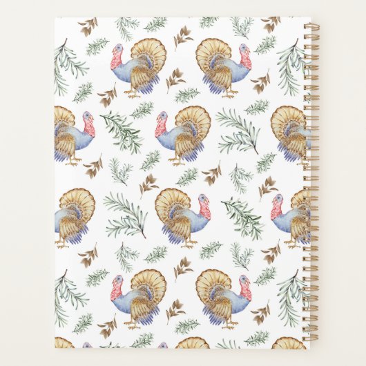 Unique Turkey Planner Journal Planer (Rückseite)