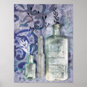Unique Vintage inspired Print Bottles & Texture  Poster (Vorne)