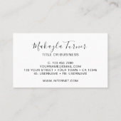 Unique Watercolor Pastel Floral Visitenkarte (Rückseite)